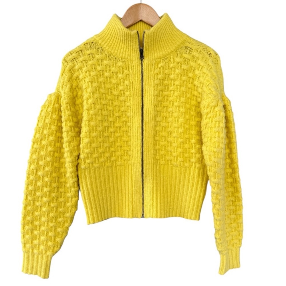Maeve by Anthropologie Textured Chunky Knit Cropped Sweater Jacket